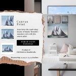 AF08S Pair of Yacht Paintings - Canvas Print 